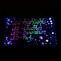 Deko Leuchtschild Reklametafel 60 x 40 cm mit Controller, 7 Led Farben Leuchttafel Werbeschild