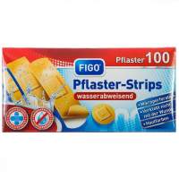 100 Pflaster Strips wasserabweisend in 4 verschiedenen Größen Heftpflaster Pflasterbox