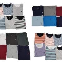 US Polo Assn. T-Shirt Uni Striped Uomo Camicie Marchi Mix