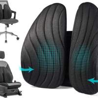 Sunix bel yastığı, nefes alabilen 3D örgülü sırt yastığı, araba koltuğu için bel desteği, ofis koltuğu, tekerlekli sandalye, sır
