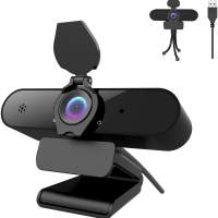 Webcam 1440P avec microphone, webcam PC 2K full HD avec correction automatique de la lumière, champ de vision de 115 °, USB 2.0