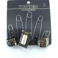 Set Ringe (3 St.), brass/off white, 248 Sets, nagelneu, mit Etikett, VK mindestens € 3,99
