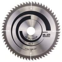 BOSCH circular saw blade, multi-material, outer diameter 216 mm, 60 teeth, cutting width 2.5/1.8 mm