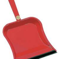 Painted dustpan L.240xW.240mm with rubber lip