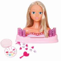 Amia make-up and hairdressing head with accessories, 27cm