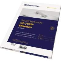 Soennecken CD/DVD label 5770 116mm white 200 pieces/pack.