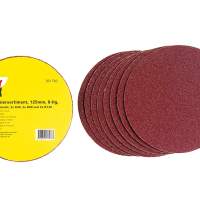 EASY WORK sandpaper sorted 125mm 8 pieces x 10 pack = 80 pieces