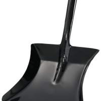 Dust pan painted L.230xW.260mm black with dull handle and hook