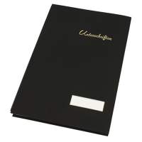 Soennecken signature folder 1493 DIN A4 20 compartments linen black