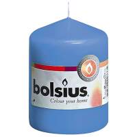 BOLSIUS Stumpenkerze 8x5,8cm blau, 10 Stück