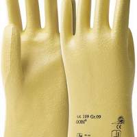 Gloves Gobi 109 size 10 nitrile cotton jersey KCL yellow, 10 pairs