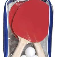 New Sports Tischtennis-Set 2 Schläger, 3 Bälle in Tasche
