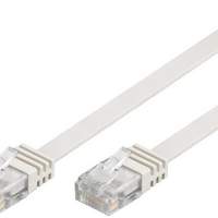 CAT 6 network cable flat cable U/UTP unshielded 2xRJ45 plug 0.5m white