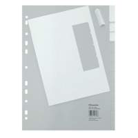 Soennecken register 1518 DIN A4 blank full height 12 sheets PP grey