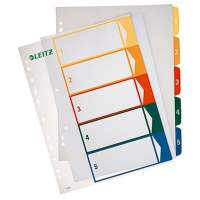 Leitz register 12910000 DIN A4 1-5 full height PP colored/transparent