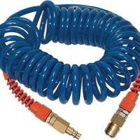 Spiral hose coupling set PU inner D.8mm outer D.12mm L.7.5m