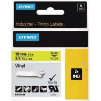 DYMO Schriftbandkassette Rhino ID1 18433 19mmx5,5m schwarz auf gelb