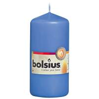BOLSIUS Stumpenkerze 12x5,8cm blau, 10 Stück