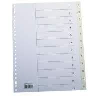 Soennecken register 2115 DIN A4 1-10 full height PP white