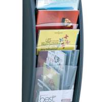 Paperflow brochure holder Quick Blick 29 x 65 x 9.5 cm 4 compartments anthracite