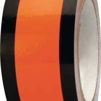 Sign masking tape width 50mm length 33m, black / orange