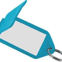 Schlüsselanhänger 8160 FS/50 blau Kunststoff aufklappbar, 50 Stück
