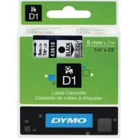 DYMO tape cassette D1 S0720770 6mmx7m black on transparent