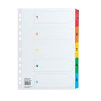 Soennecken register 1578 DIN A4 1-5 full height colored cardboard
