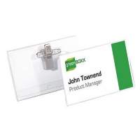 DURABLE name tag 810119 90x54mm transparent 50 pieces/pack.