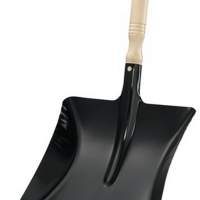 Dustpan lacquered L.220xW.230mm black handle waxed