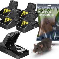 4X Mausefallen Mousetrap Schlagfalle Wühlmausfalle wiederverwendbar Falle für Maus, Ratte - Mäusefalle - Rattenfalle
