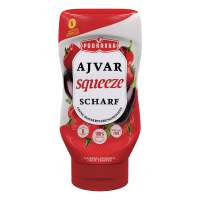Ajvar Squeeze Gorąca, łagodna pasta przyprawowa warzywna (1 x tuba 310 g) 6X310g/ml = Karton